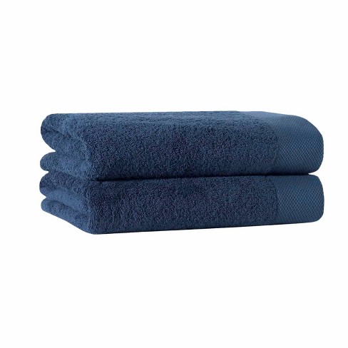 2pc Signature Turkish Cotton Bath Sheet Set Blue - Enchante Home