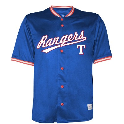 MLB Texas Rangers Men's Button Down Jersey - XL