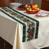 Unique Bargains Christmas Table Runner Green White Black 72"x13" 1 Pc - 2 of 4