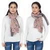 Anna-Kaci Floral Print Scarf Soft Cashmere Feel Shawl Wrap Winter Scarves for Women 74.8 x 25.6 inch - 3 of 4