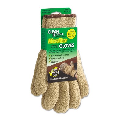 Master Caster CleanGreen Microfiber Cleaning and Dusting Gloves Pair 18040