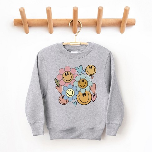 The Juniper Shop Flower Smiley Face Youth Graphic Sweatshirt Target