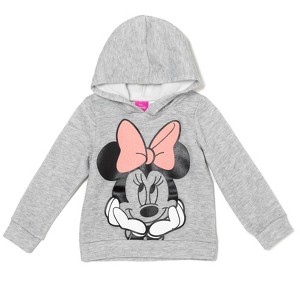 Disney Minnie Mouse Girls Fleece Crossover Hoodie Toddler - 1 of 4