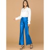 INSPIRE CHIC Women's Metallic Party Shiny Sparkle Wide Leg Flare Palazzo Pants - 2 of 4