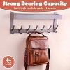 LunaLulinlk Over The Door Hooks Organizer, Over The Door Towel Rack with 7 Metal Hooks & 1 Basket, Door Hangers for Clothing, Over Door Hanger - 2 of 4