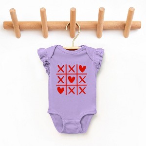 The Juniper Shop Tic Tac Heart Baby Flutter Sleeve Bodysuit - 1 of 3