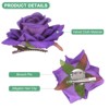 Unique Bargains Durable Velvet Cloth Flower Hair Clips Brooches 12 Pcs - 2 of 4