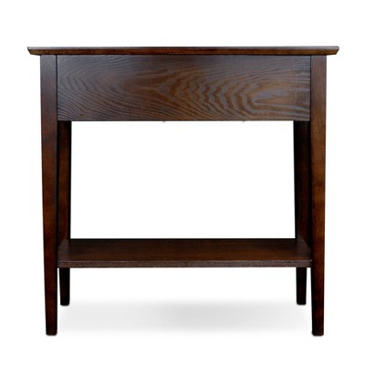 Chocolate Oak Slim Hall Console Table with Storage