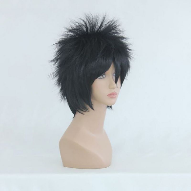 Unique Bargains Women's Wigs with Wig Cap Short Hair 12" Black, 3 of 7