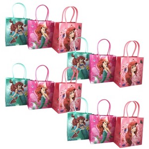 Disney Little Mermaid Ariel 12pc Goodie Party Favor Gift Birthday Bags - 1 of 4