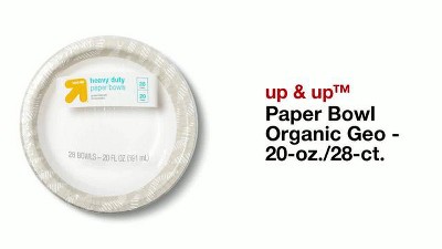 Decorated Paper Bowls 20-ounce 28 Pack