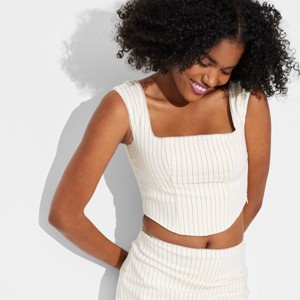 Women's Cap Sleeve Deep Scoop Neck Top - Wild Fable™ - 1 of 3