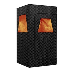 Real Relax Sauna Box Portable Steam Sauna for Home,3L 1500W Steamer,Large Folding Chair,Remote Control,Personal Steam Room for Spa,Gym - 1 of 4