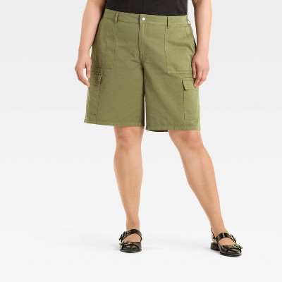 Women's Mid-Rise Twill Skater Jort - Wild Fable™