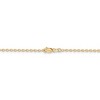 Black Bow Jewelry 2mm, 14k Yellow Gold Solid Link Cable Chain Necklace - 4 of 4