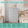 SUGIFT Dresser with 4 Drawers Small Wooden Dresser Vertical Storage Organizer for Bedroom - 4 of 4
