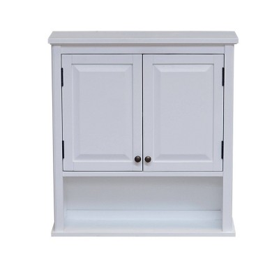 29"x27" Dorset Wall Mounted Bath Storage Cabinet White - Alaterre Furniture