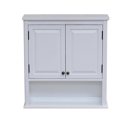 Dorset Wall Mounted Bath Storage Cabinet with Glass Cabinet Doors