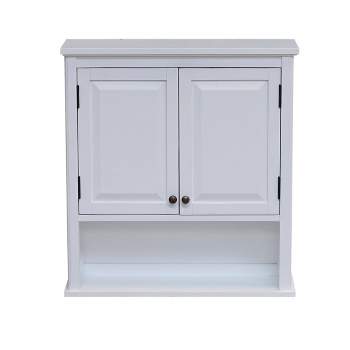 29"x27" Dorset Wall Mounted Bath Storage Cabinet White - Alaterre Furniture