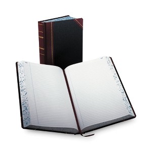 Boorum & Pease Account Record Book, Record-Style Rule, Black/Red/Gold Cover, 13.75 x 8.38 Sheets, 500 Sheets/Book - 1 of 4