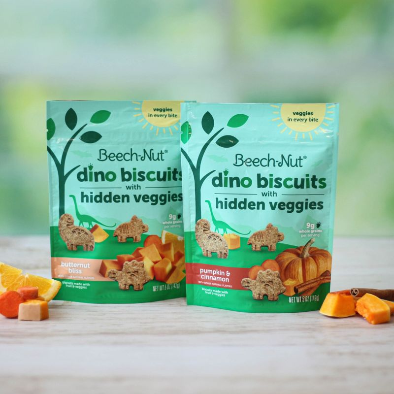 Beech-Nut Hidden Veggies Dino Pumpkin Cinnamon Toddler Snacks - 5oz/28ct, 5 of 7