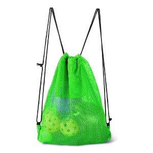 GSE 19"x15" Mesh Drawstring Backpack Bag for Sports Gym Gear, Backpacking, Camping Gear, Travel - 1 of 4