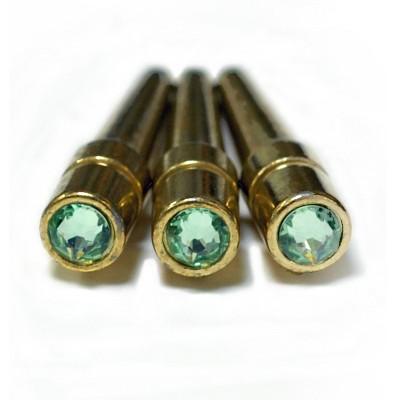 WE Games Brass Cribbage Pegs with Swarovski Austrian Crystals - Set of 3