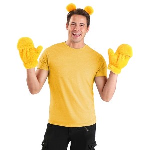 HalloweenCostumes.com One Size Fits Most   Adult Disney Winnie the Pooh Premium Halloween Costume Accessory Kit, Yellow - 1 of 4