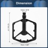 Unique Bargains Cycling Bike Pedal 9/16" Spindle Aluminum Alloy for Road Mountain BMX MTB Bike Black - 3 of 4