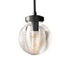 CityFurn 1-Light Modern Ribbed Glass Globe Kitchen Island Pendant Light - 2 of 4