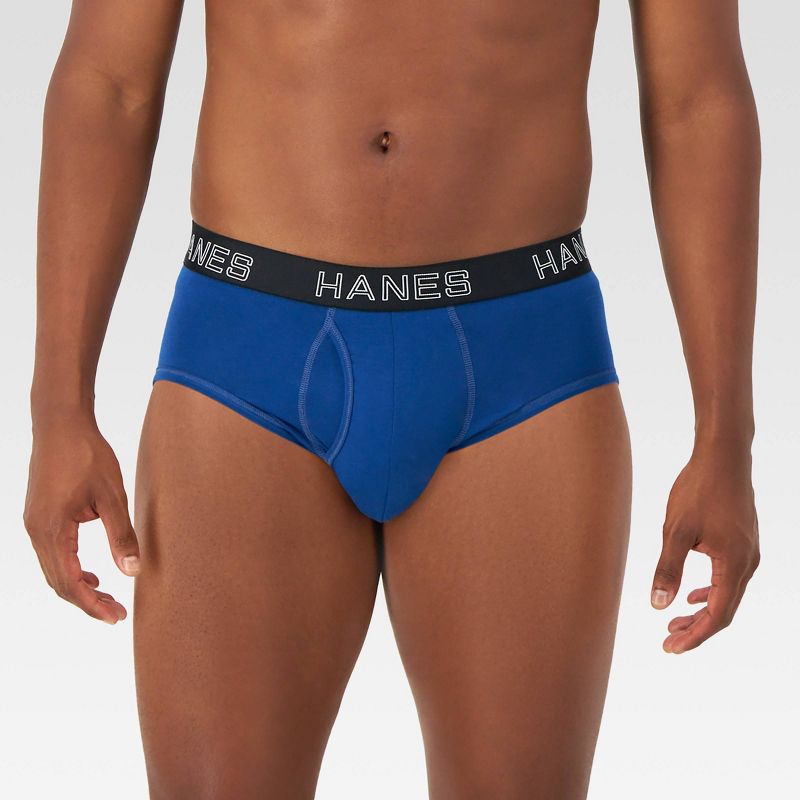 Hanes Premium Men&#39;s Briefs with Total Support Pouch 3pk - Gray/Blue/Black, 2 of 7