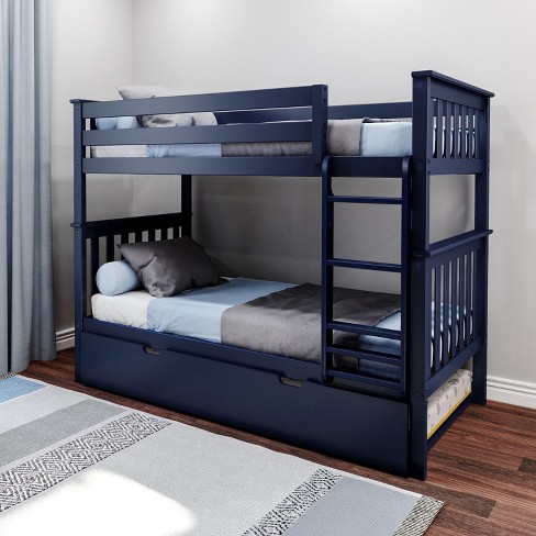 Max & Lily Twin Over Twin Bunk Bed With Trundle : Target