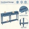 KIGFTSOD Entryway Table with 4 Drawers, Retro Console Table with Open Shelf for Entryways, Living Rooms, and Hallways - 4 of 4