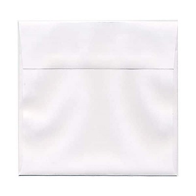 JAM Paper 6.5 x 6.5 Square Invitation Envelopes White 28417