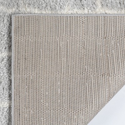 Gray 8' x 10' Geometric Shag Area Rug