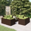 vidaXL Garden Lounge Set Brown - 2 of 4