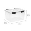 IRIS 44qt Plastic Storage Bins with Sealed Lids Clear Gasket Box Airtight Containers 4pk - 3 of 4