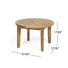 Christopher Knight Home Solano Outdoor Circular Acacia Wood Coffee Table Teak - 3 of 4