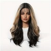Jessie's Wig 20 Inch Wavy Lace Wigs Synthetic Hair 13*5*1 C Part Lace Black Skunk Stripe With Blonde1 Pc/Pack - 3 of 4