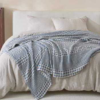 50"x60" Cotton Waffle Knit Throw Blanket - Isla Jade