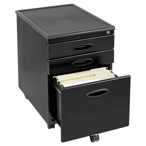 Mobile File Cabinet W/Locking Drawers - Black : Target