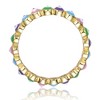 Young Adults/Teens 14k Yellow Gold Plated Colorful Enamel Evil Eye Stacking Ring - 2 of 3