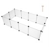 12pcs Portable Pet Playpen Mutifunction Translucent DIY Expandable Easy to Assemble Yard Fence Black - 2 of 3