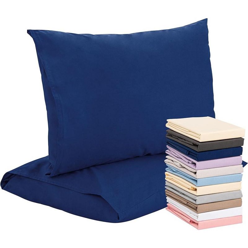 Superity Linen Standard Pillow Cases - 2 Pack - 100% Premium Cotton - Envelope Enclosure, 1 of 9