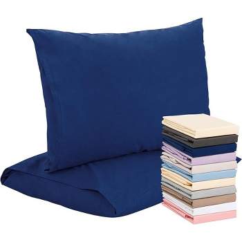 Superity Linen Standard Pillow Cases - 2 Pack - 100% Premium Cotton - Envelope Enclosure