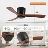 Duclsaty 42" Wood Ceiling Fan no light, 6-Speed Remote, Noiseless DC Motor, Reversible, for Bedroom/Living Room/Patio - 4 of 4
