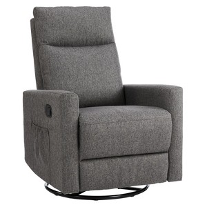 Aukfa Swivel Recliner Glider Chair, High-Back Upholstered Deep Seat w/ XL Footrest for Nursery & Living Room - 1 of 4