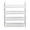 vidaXL Shoe Rack with 4 Shelves Metal and Non-woven Fabric Silver - 4 of 4