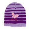 Heat Trendz Girl's One Size Fits Most Stripe Butterfly Hat Gloves and Scarf Winter Set - 4 of 4