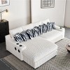 108“Oversized L Shaped Couch Chaise Lounge Sofas And Sectionals Super Soft Couch With Bluetooth Speakers And Wireless Charging-Cuddlewood - 3 of 4